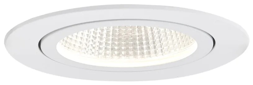 Conjunto de 6 focos embutidos brancos 9,5 cm incluindo LED 1300 lm regulável IP23 - Gaius