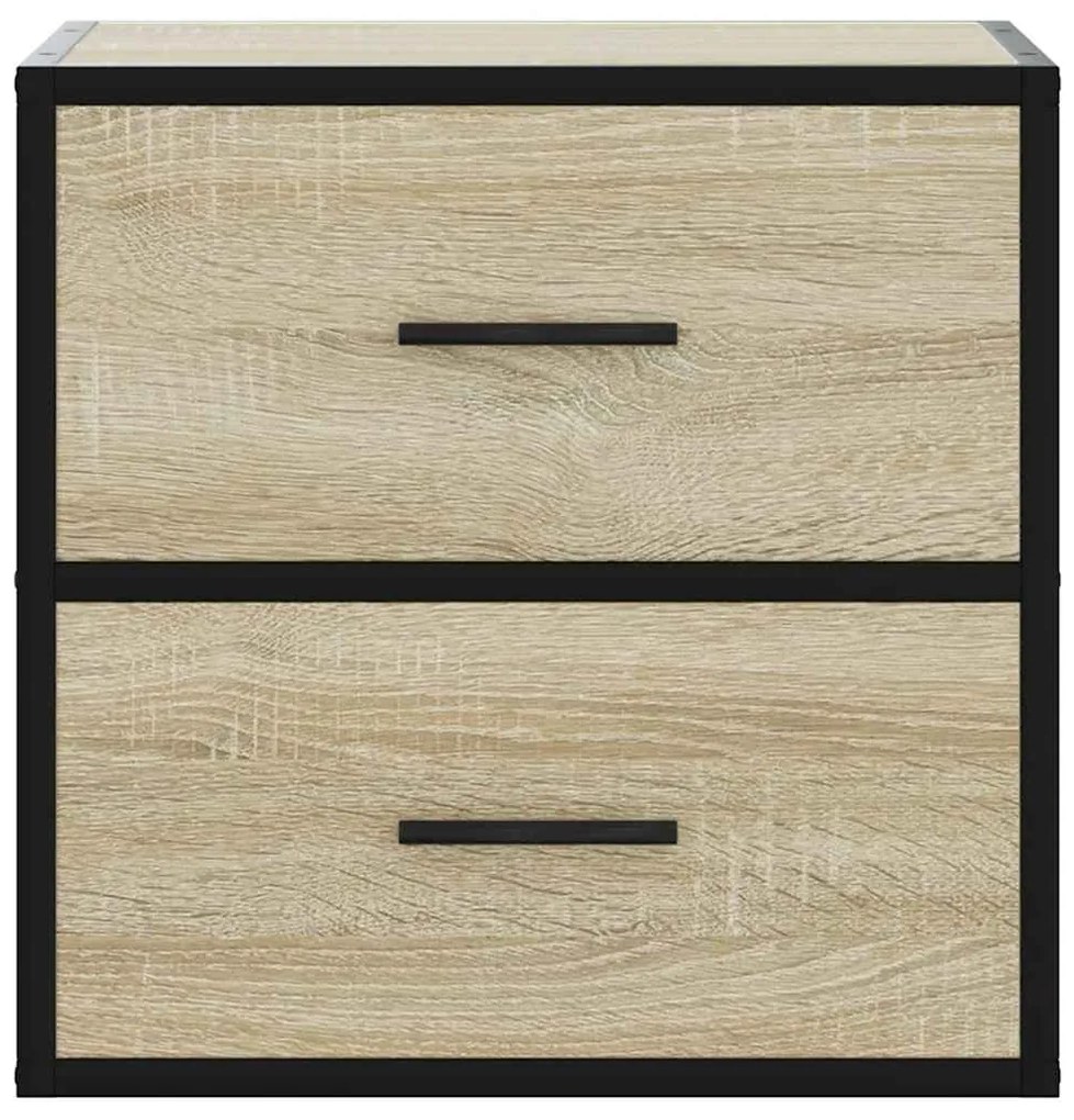 Mesas de cabeceira de parede 2 pcs 40x31x39,5cm carvalho sonoma