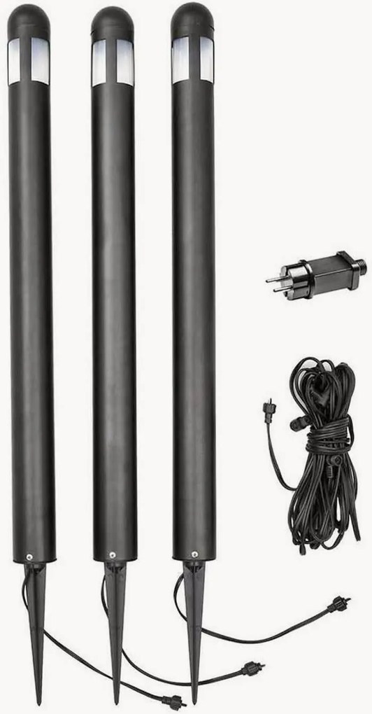 Candeeiros de estaca LED para exterior Amalfi, conjunto de 3