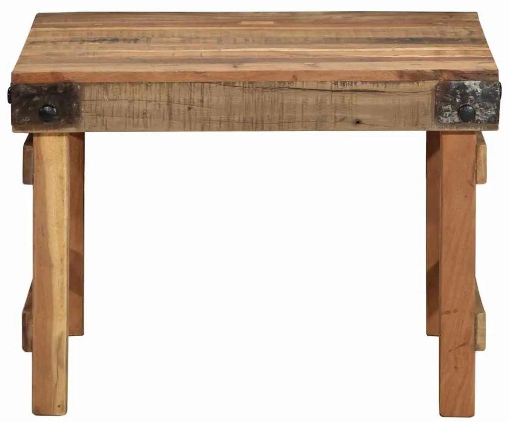 Mesa de Centro 55x60x40 cm Madeira Sólida Recuperada