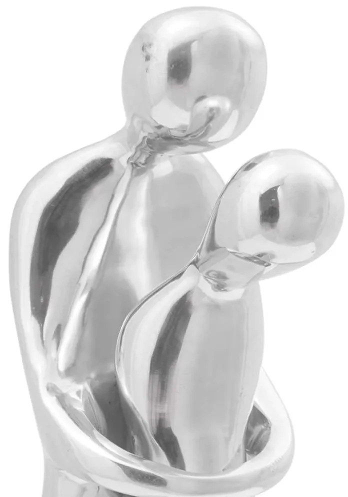Escultura Prateado 10x16x49 cm Alumínio
