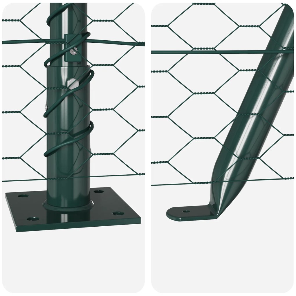 Cerca Hexagonal Verde 0.4x100 m Aço