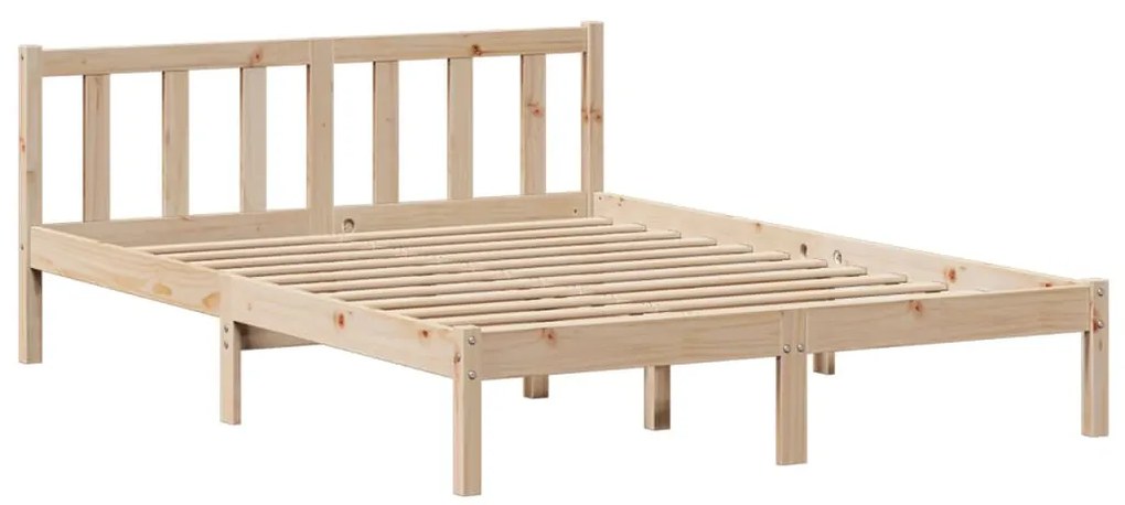 Cama com estante sem colchão 150x200 cm pinho maciço