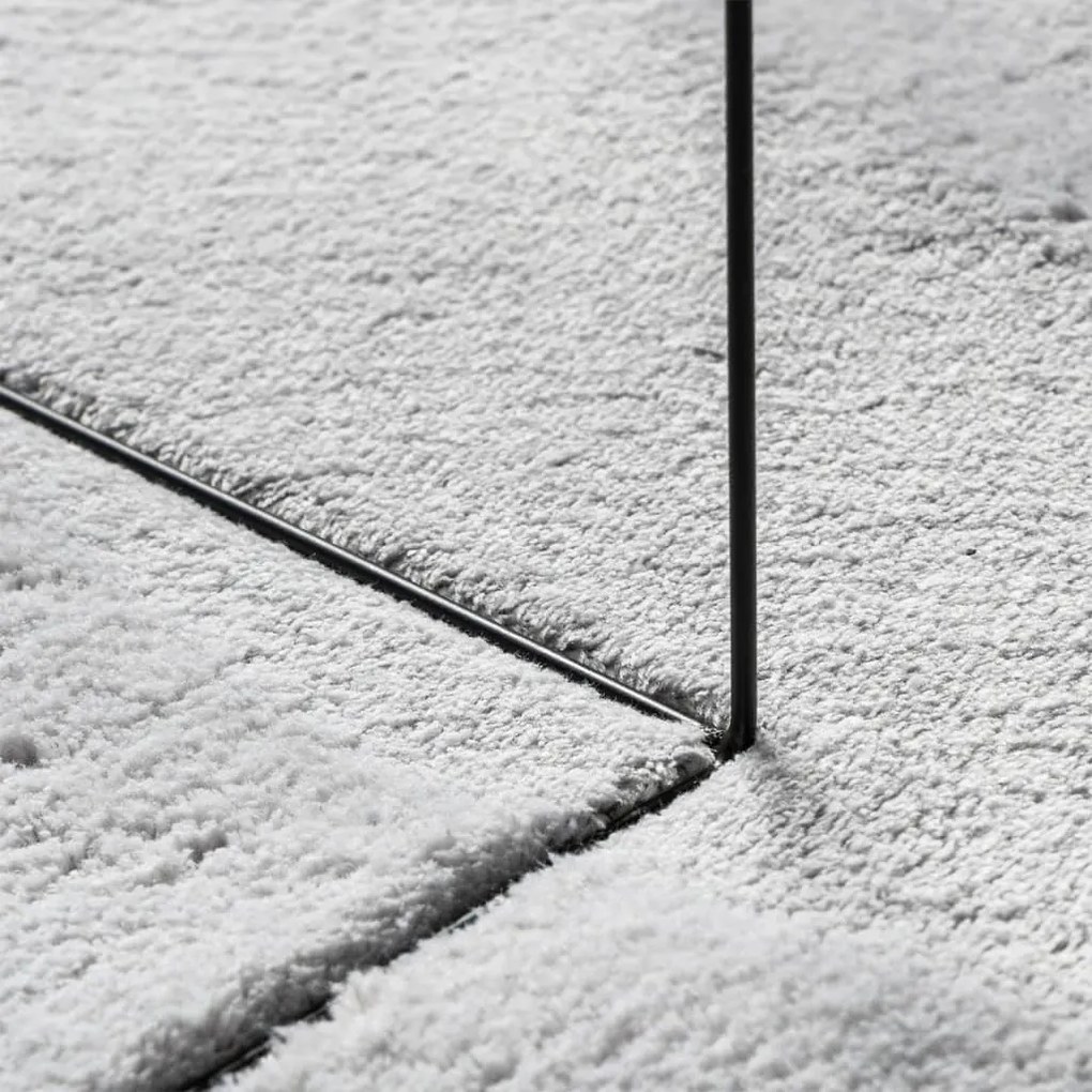 Tapete pelo curto macio e lavável HUARTE Ø 200 cm cinzento