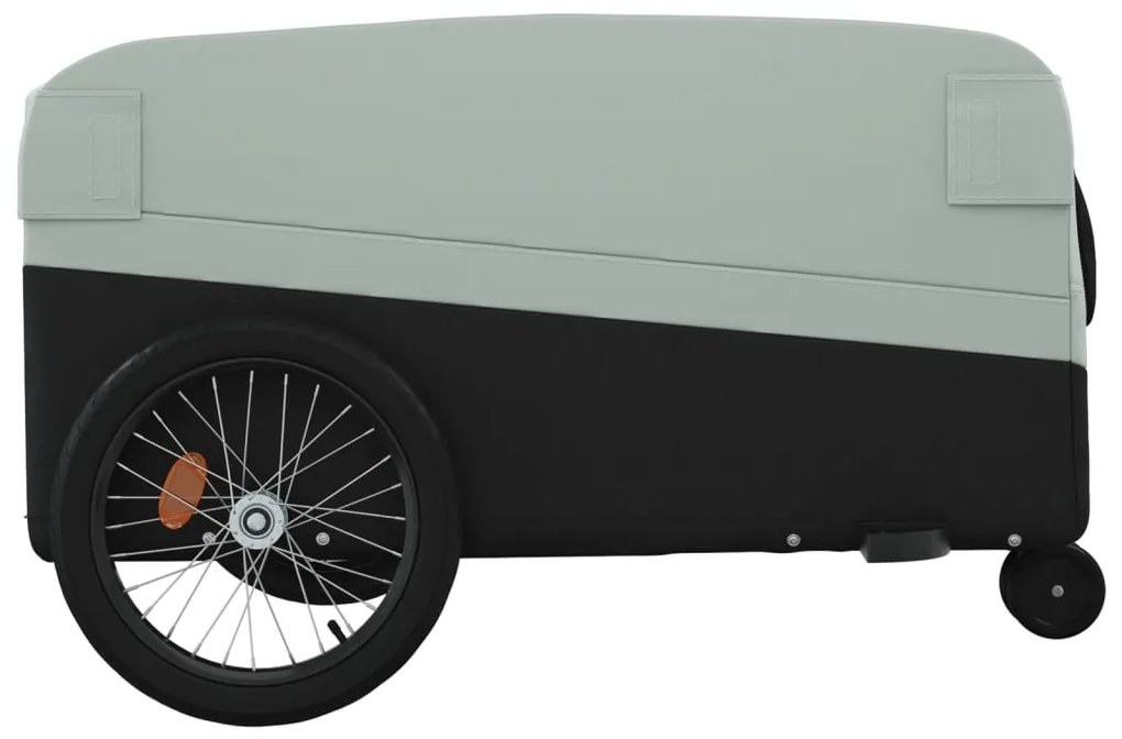 Reboque para bicicleta 45 kg ferro preto e cinza