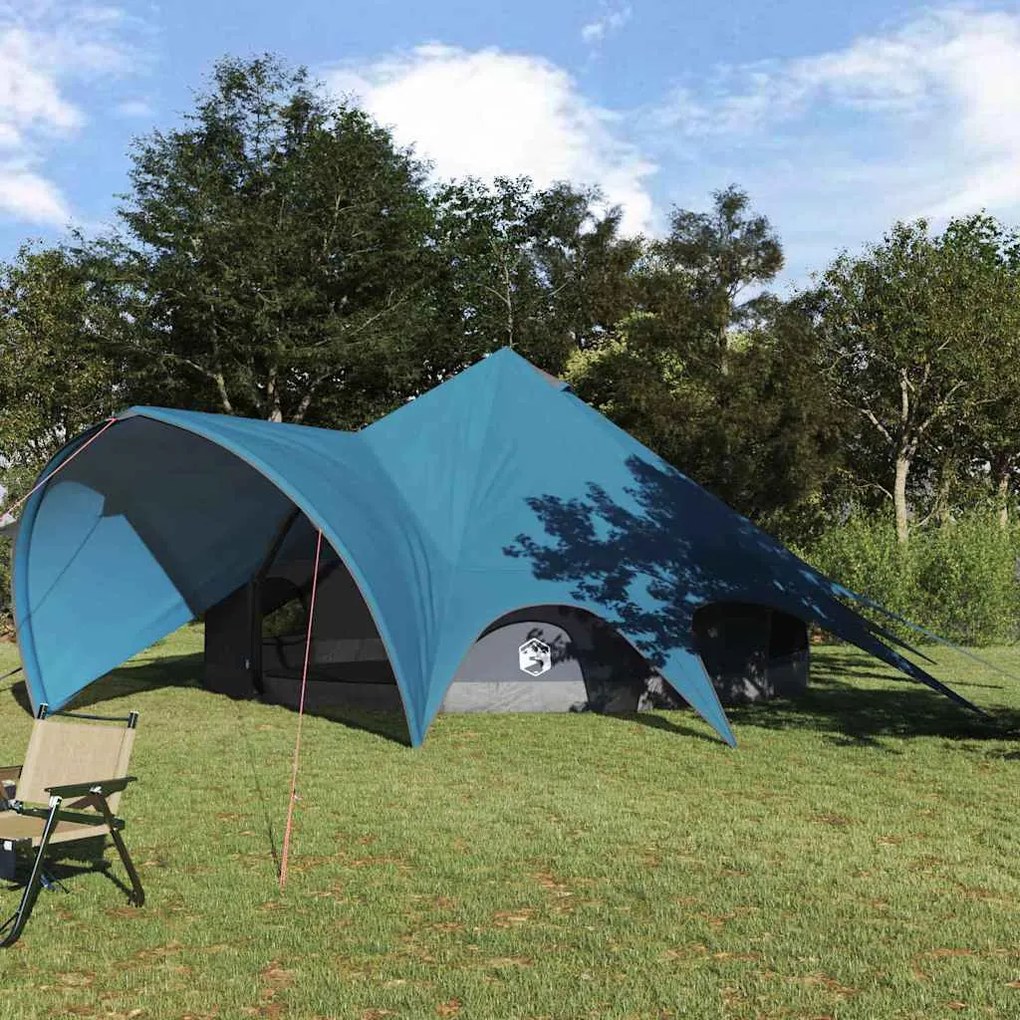 vidaXL Tenda Teepee com telhado Azul e Cinza 600 x 600 x 347 cm