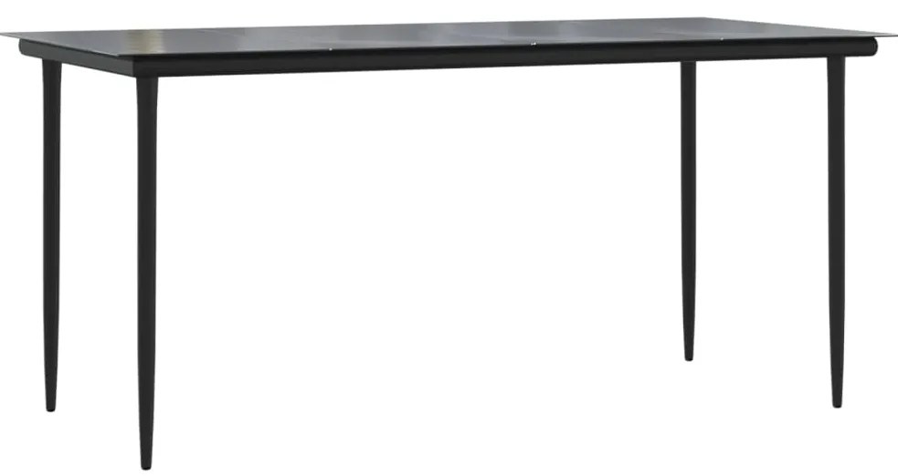 5 pcs conjunto de jantar p/ jardim c/ almofadões vime PE preto