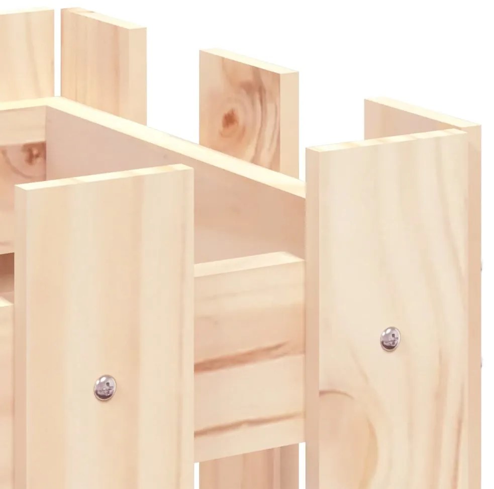 Canteiro elevado c/ design de cerca 100x30x30 cm pinho maciço