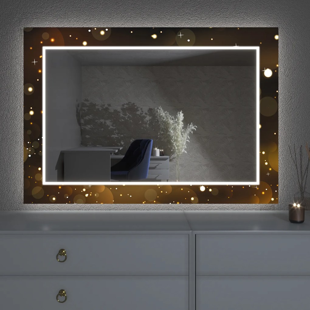 Espelho LED com decoração LED D15