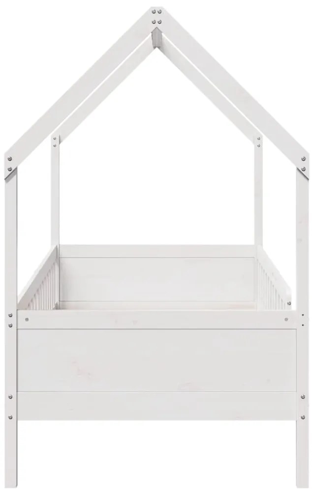 Cama infantil formato de casa 90x190 cm pinho maciço branco