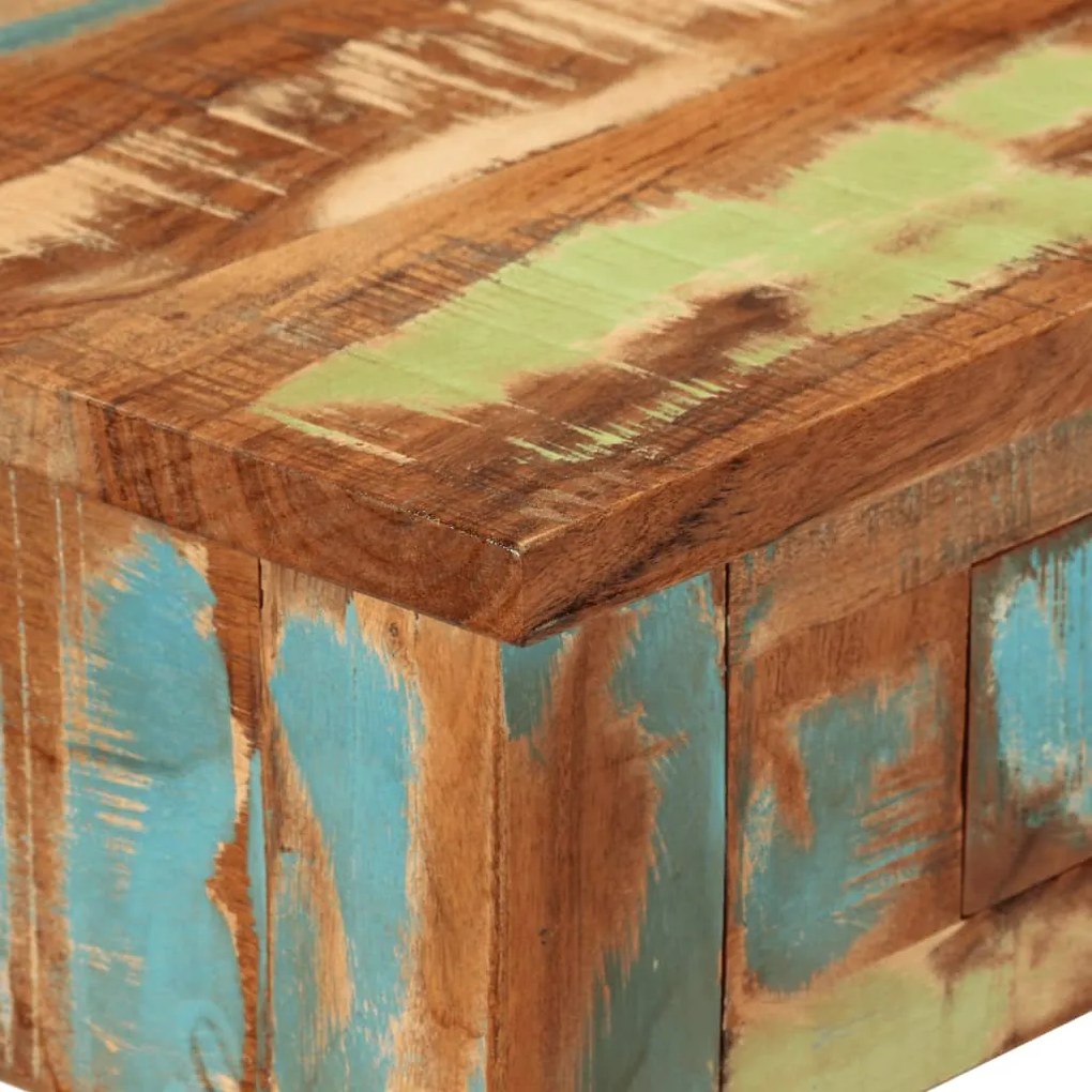 Mesa consola 110x30x76 cm madeira recuperada maciça