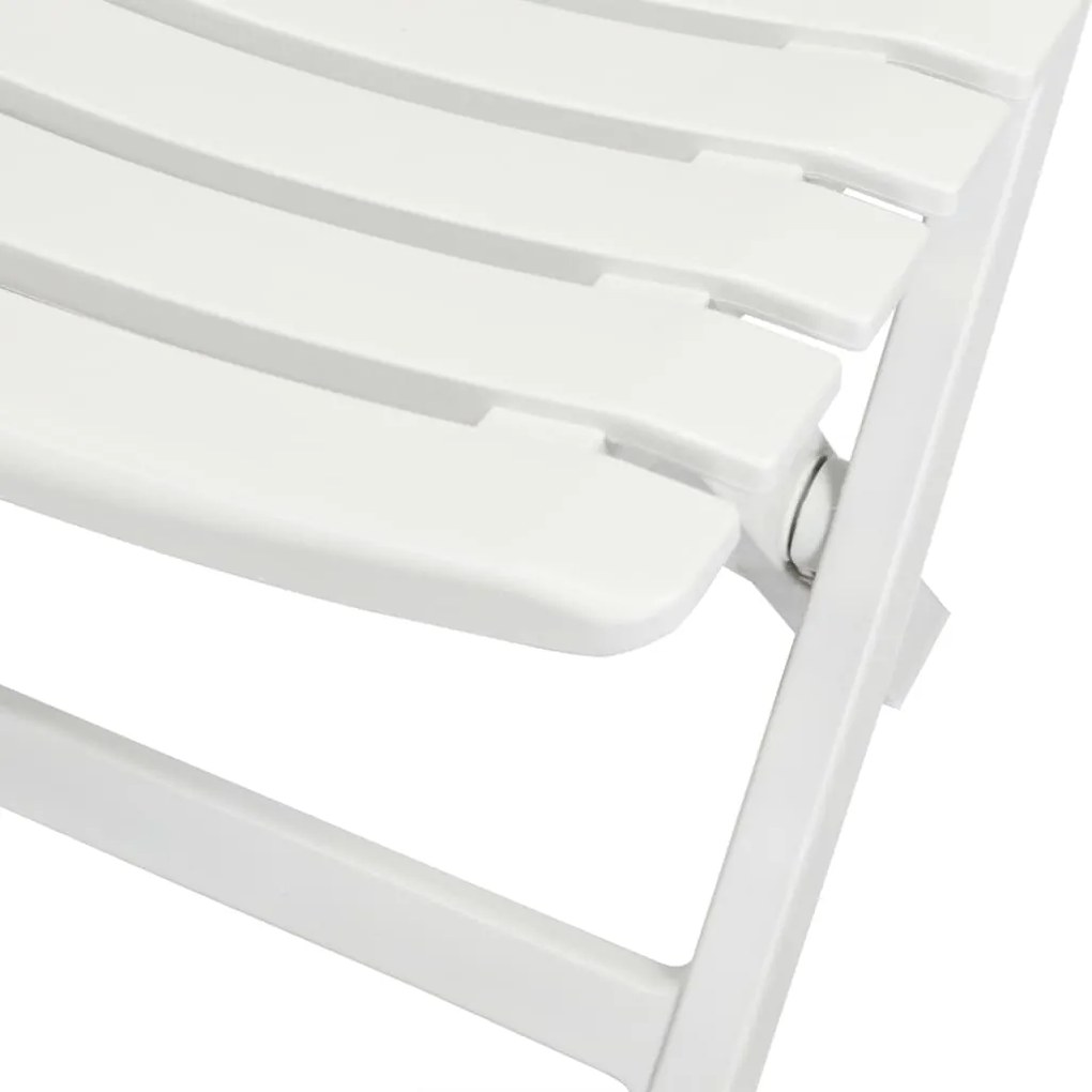 Conjunto bistrô para jardim 3 pcs plástico branco