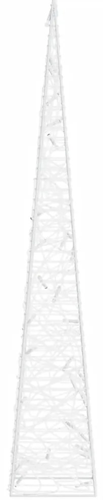 Cone de Iluminação Decorativo c/ LEDs - Acrílico - 60cm - Branco Frio