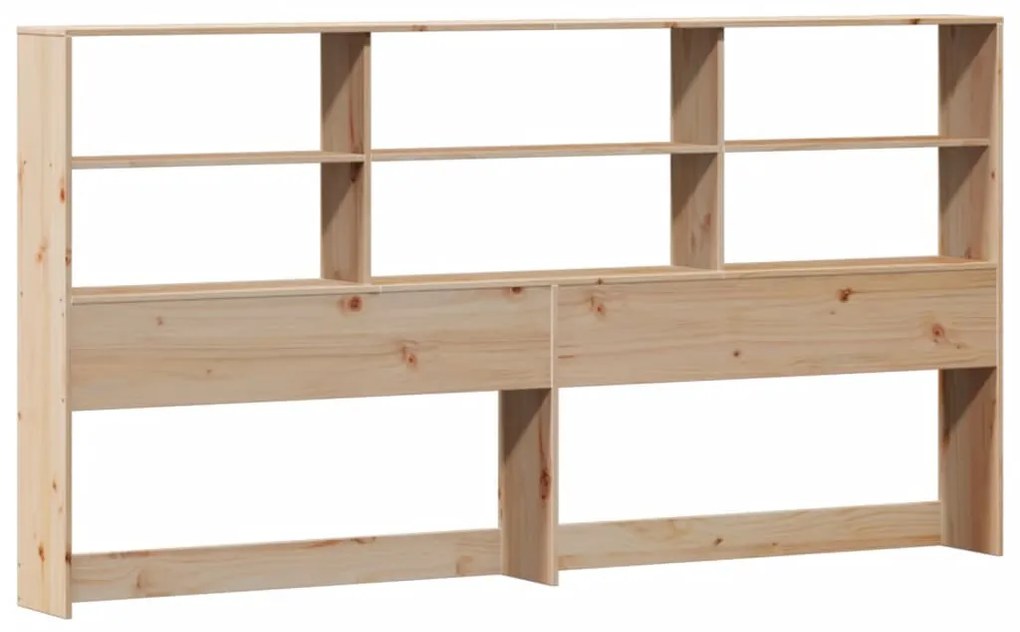 Cama com estante sem colchão 200x200 cm pinho maciço
