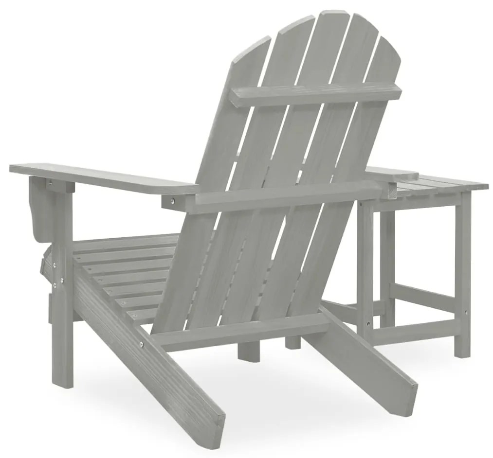 Cadeira de jardim Adirondack com mesa madeira de abeto cinzento