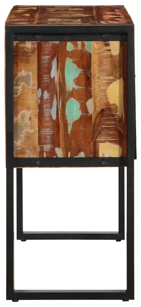 Armário consola multicor 90x35x75 cm madeira maciça recuperada