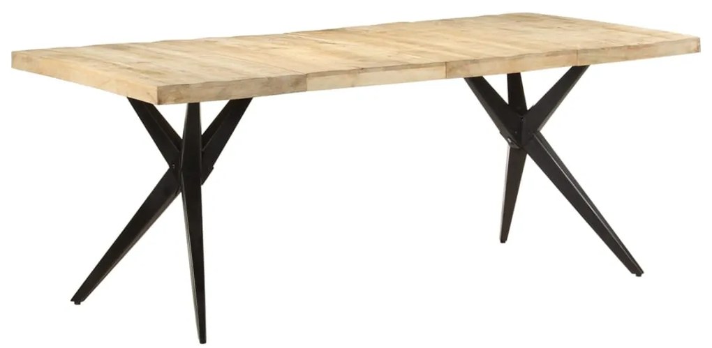 Mesa de jantar 200x90x76 cm madeira de mangueira áspera