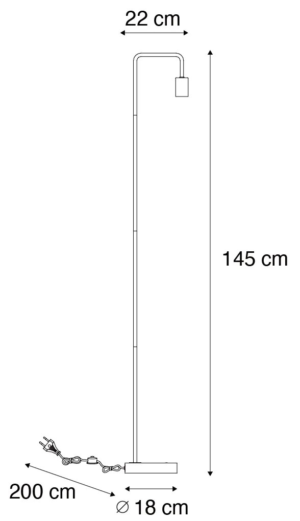 Candeeiro de pé moderno bronze - Facil