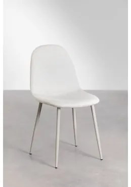 Pack De 2 Cadeiras De Jantar Glamm Toupeira Claro & Bombazina Crema Linho & Pana - Sklum