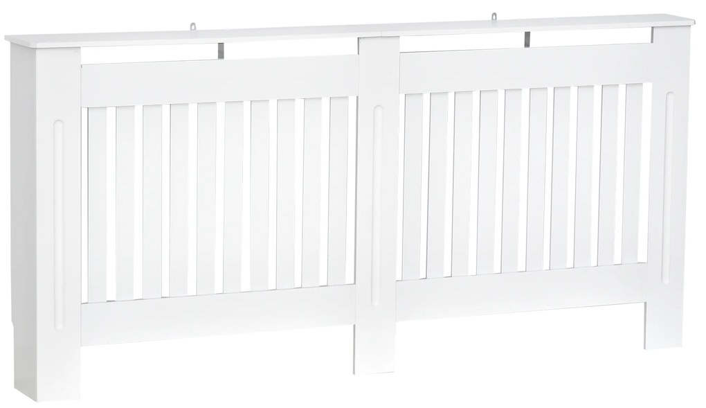 HOMCOM Cobertura Radiador Moderna de MDF com Prateleira Superior para Sala de Estar Dormitório Escritório 172x19x81 cm Branco