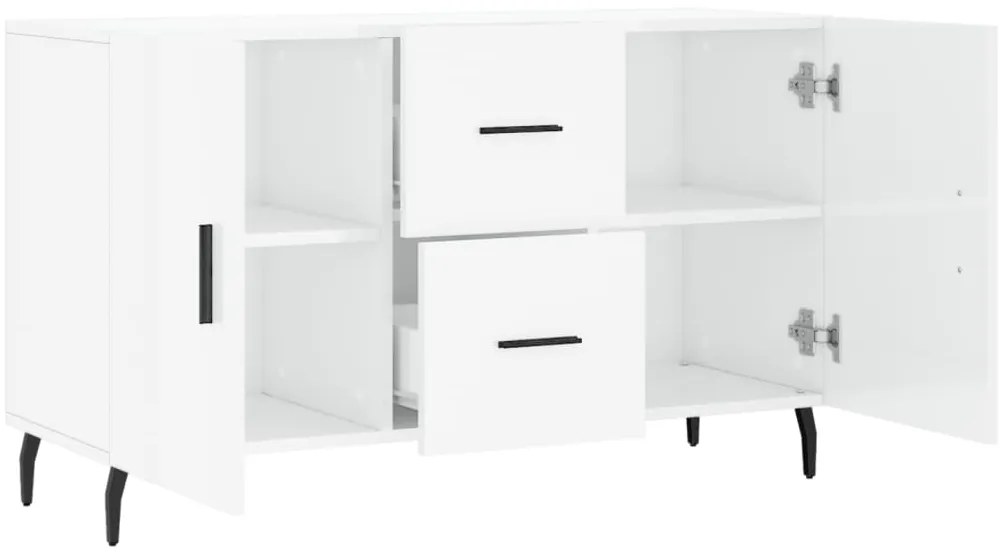 Aparador 100x36x60 cm derivados de madeira branco brilhante