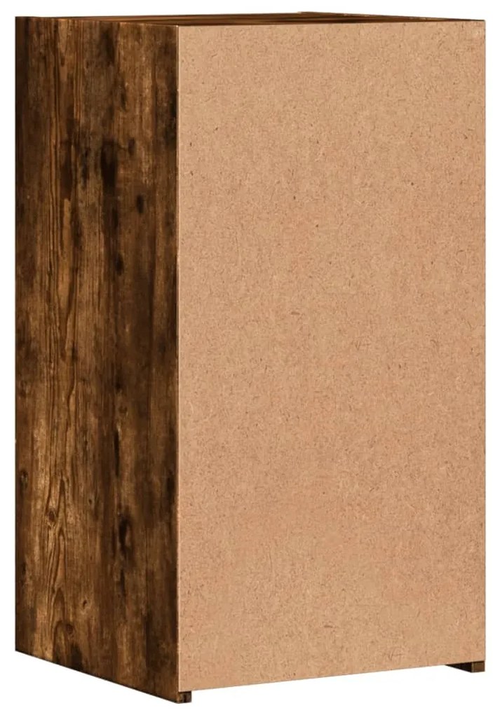 Mesa de cabeceira 35x34x65 cm derivados madeira carvalho fumado