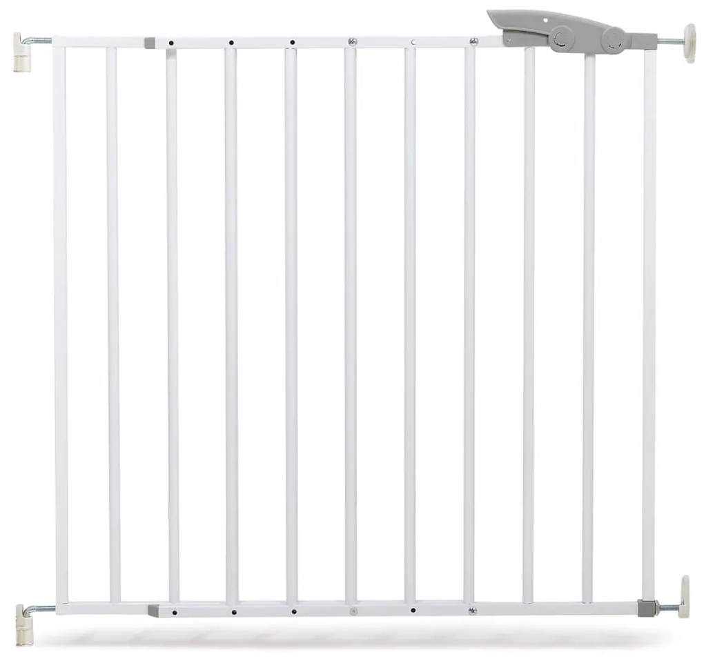421709 Fenss Portão de segurança Oslo 73-107 cm metal branco 64633