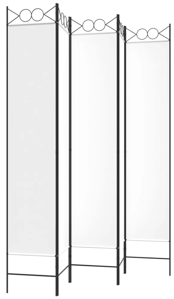 Divisória/biombo com 5 painéis 200x220 cm tecido branco