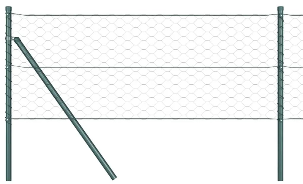 Cerca Hexagonal vidaXL Cinza 0.6x50 m Aço