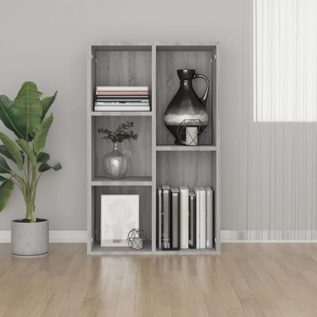 vidaXL Estante/aparador 50x25x80 cm derivados madeira cinzento sonoma