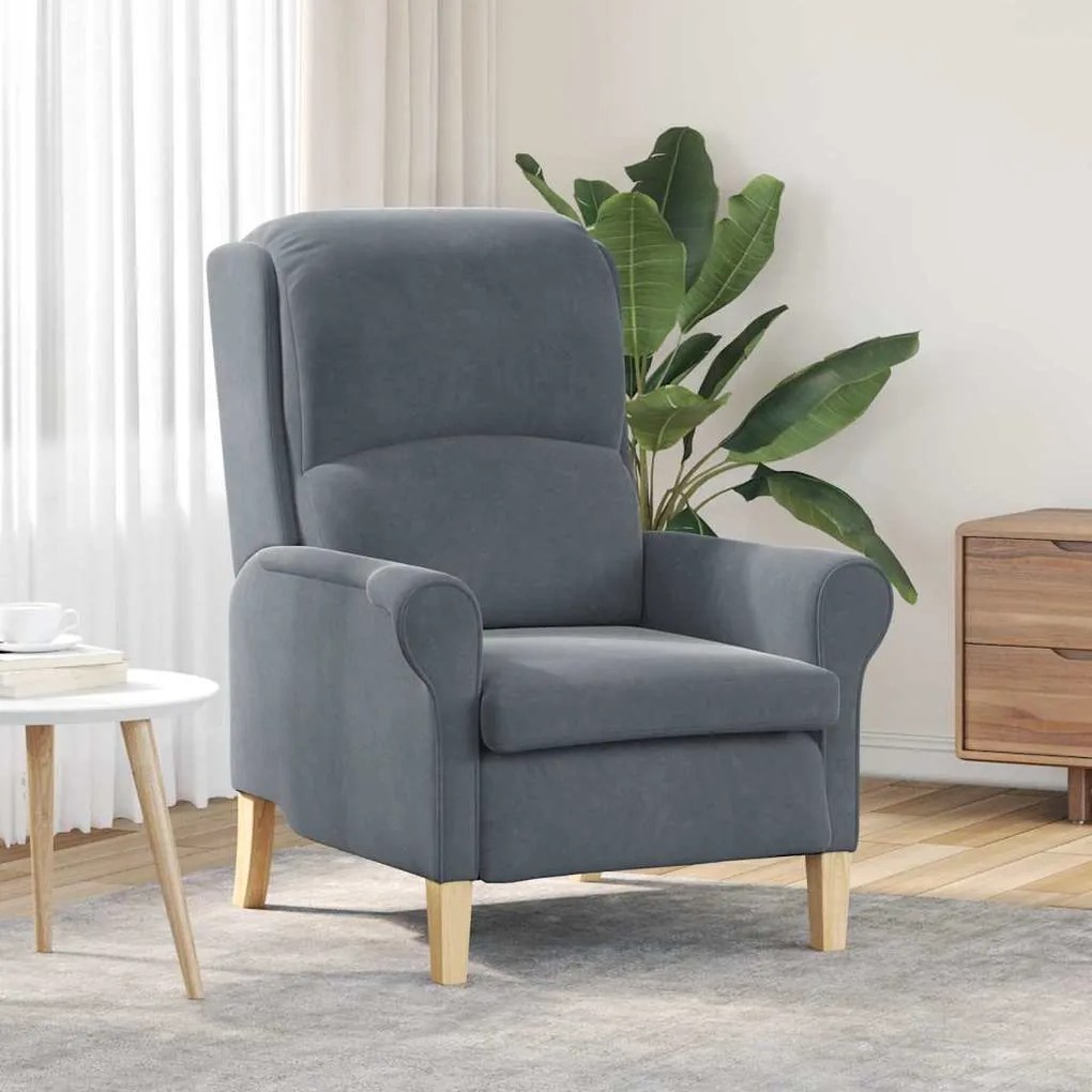 vidaXL Poltrona Cinza Escura Cinzento escuro Standard