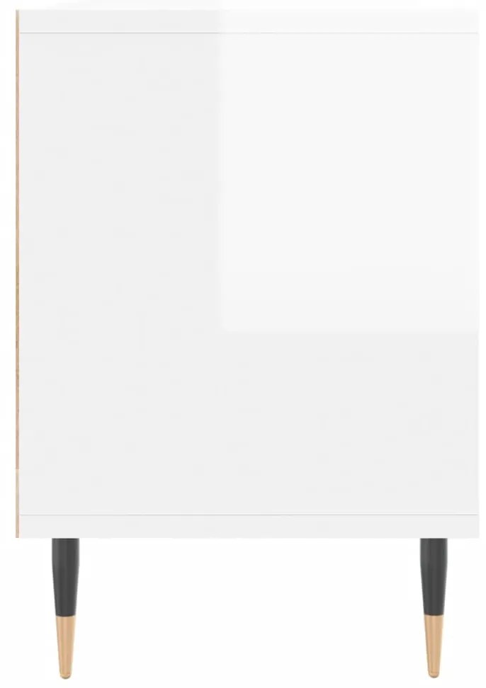 Móvel p/ TV 150x30x44,5 cm derivados madeira branco brilhante