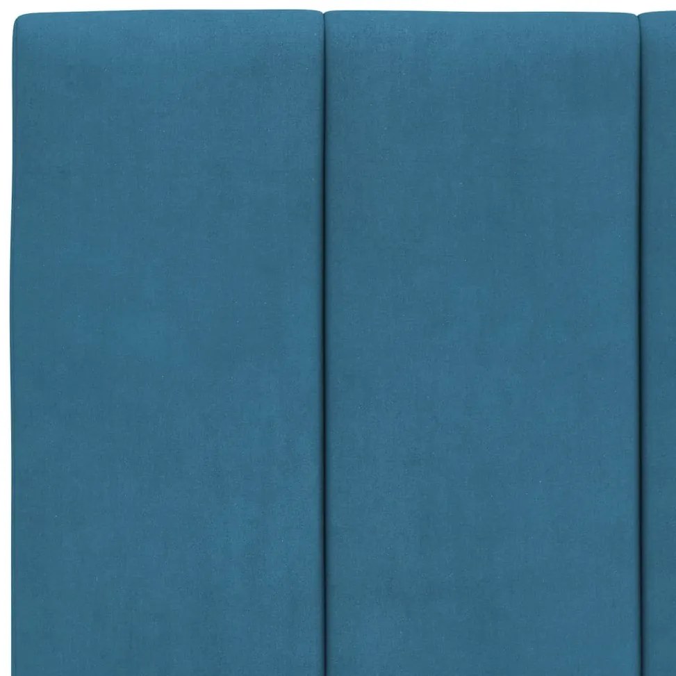 Cama com colchão 100x200 cm veludo azul