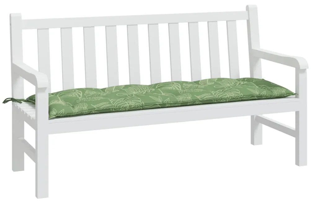 Almofadão banco jardim 150x50x7 cm tecido oxford padrão folhas