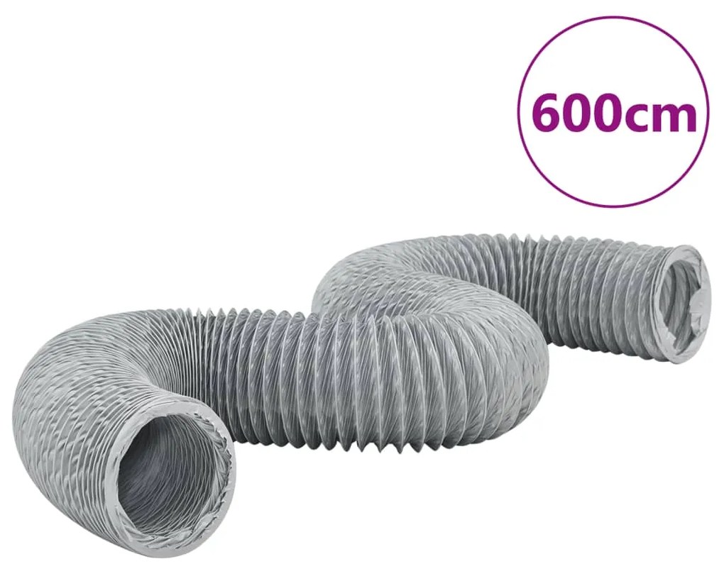 vidaXL Conduta de exaustão PVC 6 m Ø20 cm