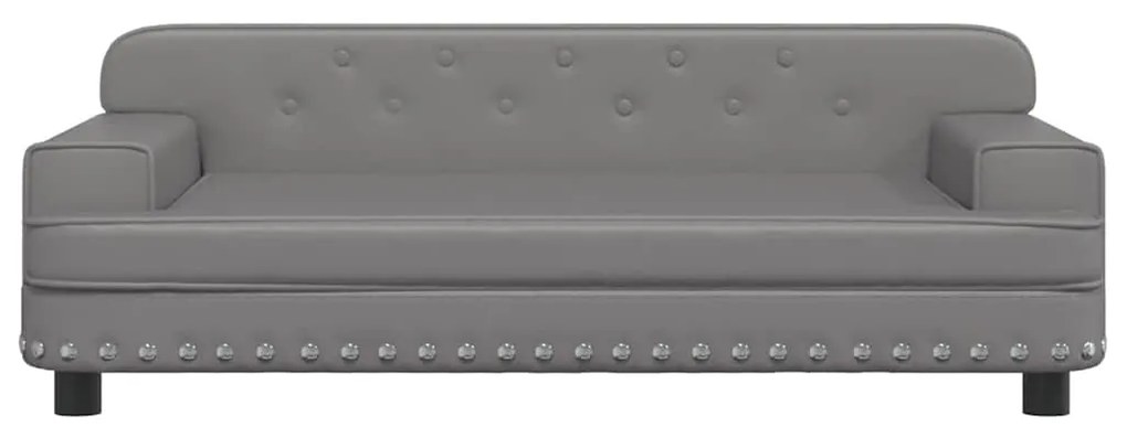 Cama para cães 90x53x30 cm couro artificial cinzento