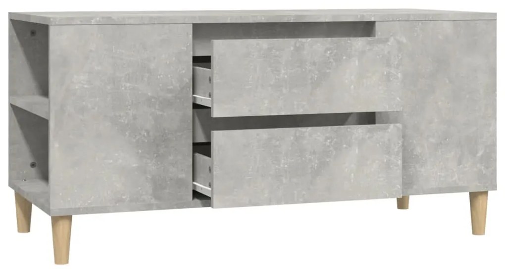 Móvel p/ TV 102x44,5x50 cm derivados madeira cinzento cimento