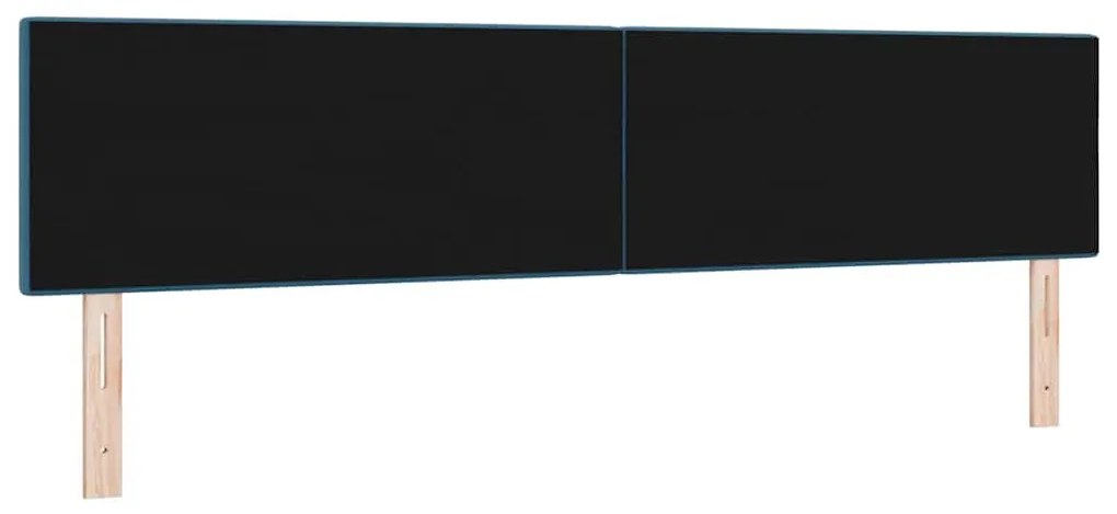Cabeceira LED vidaXL Almofadada Azul Escuro 100 cm Veludo