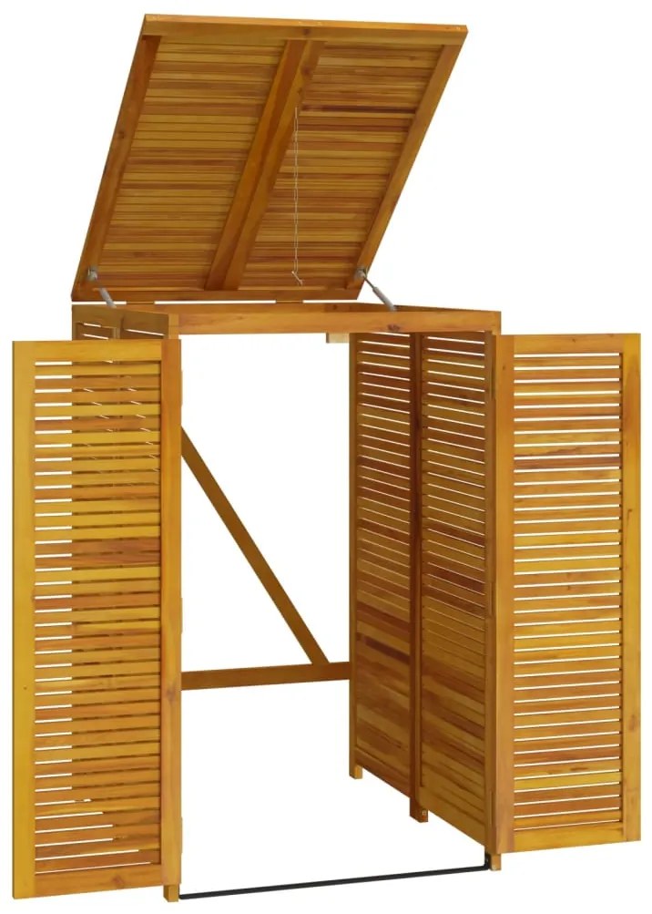 Abrigo individual p/ caixote do lixo 70x89x117 cm acácia maciça