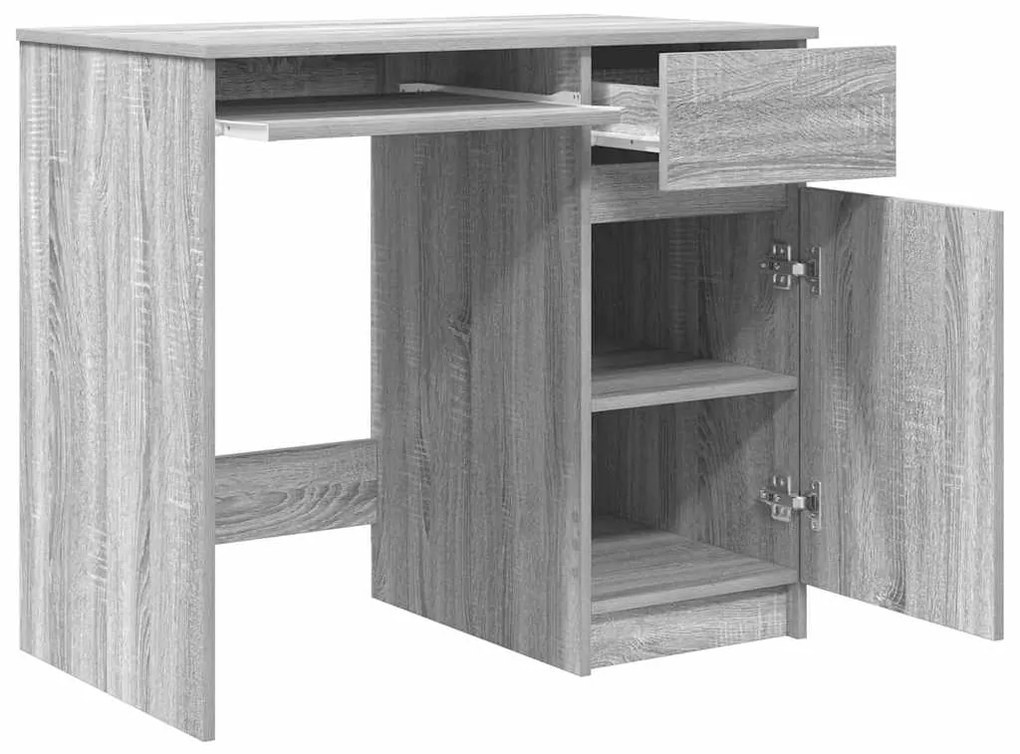 Secretária 86x49x76 cm derivados de madeira cinzento sonoma