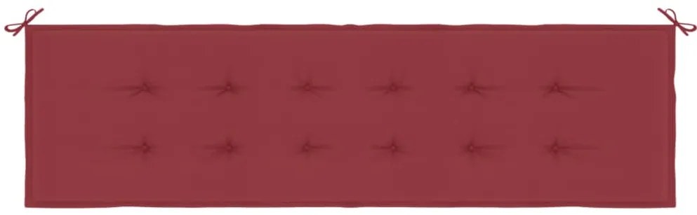 Almofadão p/ banco de jardim tecido oxford vermelho tinto