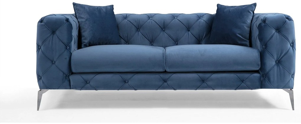 Sofá de 2 Lugares Como – Azul – 197 cm x 73 cm x 90 cm