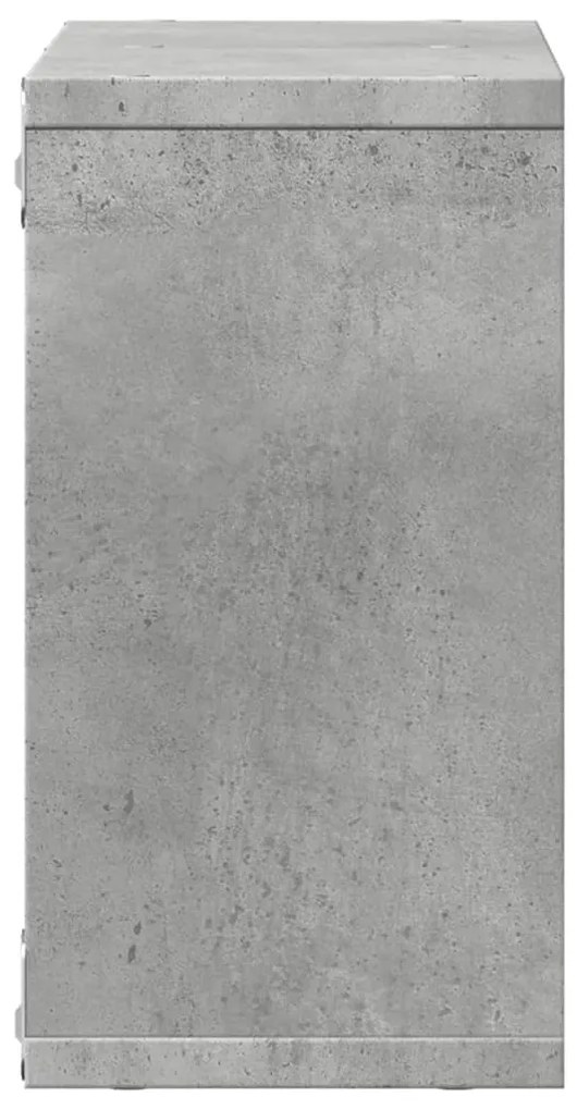 Armário de parede 60x16x30 cm deriv. madeira cinzento cimento