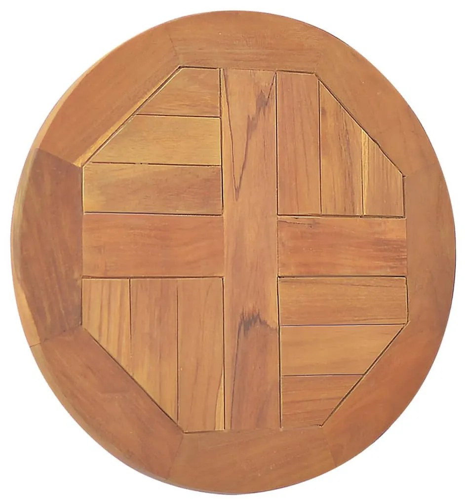 Tampo de mesa redondo 2,5 cm 40 cm madeira de teca maciça