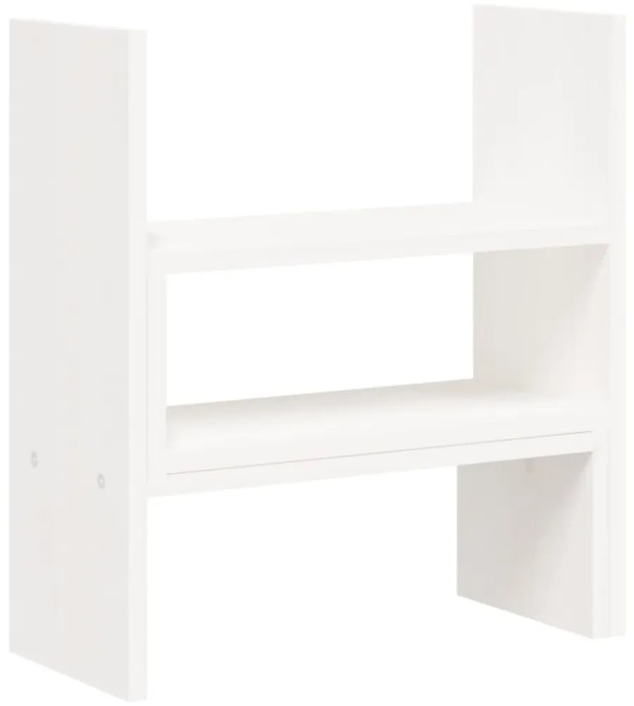 Suporte para monitor (39-72)x17x43 cm pinho maciço branco