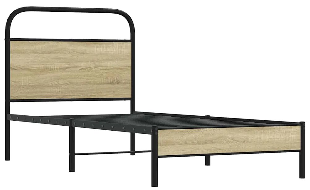 Estrutura cama s/ colchão derivados de madeira carvalho sonoma