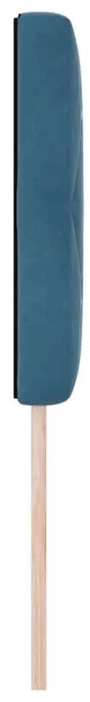 Cabeceira LED com botão de cristal, tufted, azul escuro, 80 cm, veludo