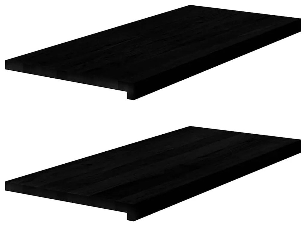 vidaXL Soleiras da janela 2 pcs 90x40x2 cm carvalho castanho-escuro