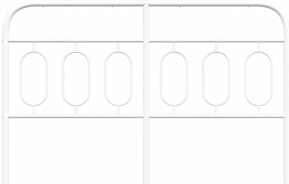 Cabeceira de cama 150 cm metal branco