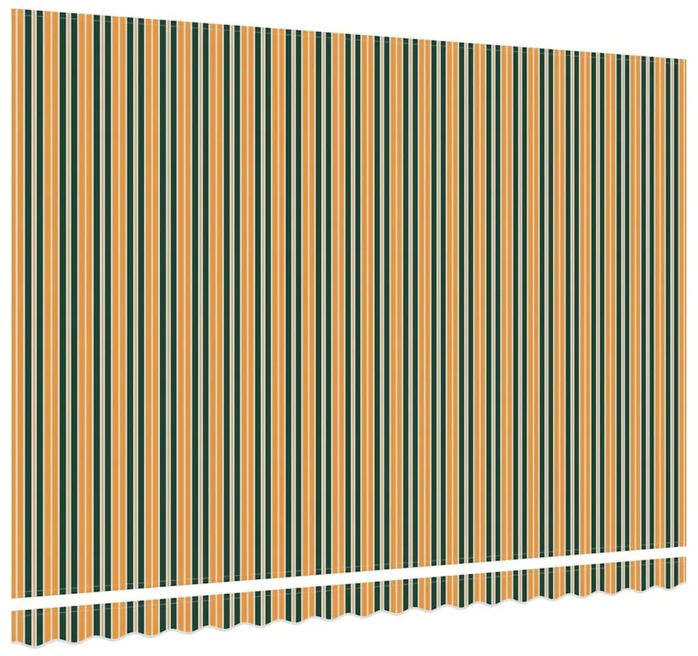 Tecido de Substituição para Toldo de 4,5x3,5 m Verde e Amarelo
